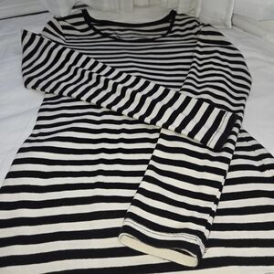 H&M Black and White Striped Top